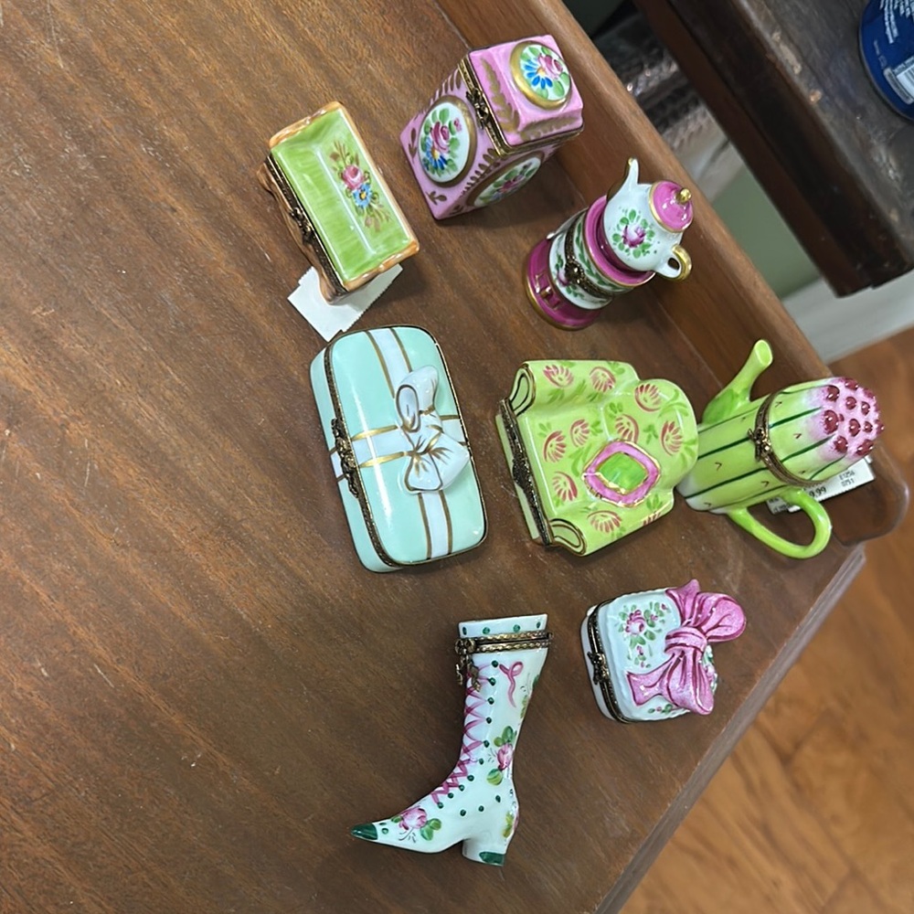 LIMOGE TRINKET BOXES LOT